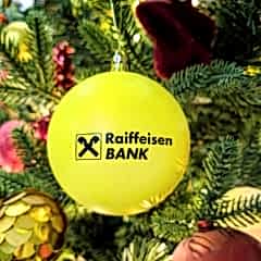 елочный шар с логотипом